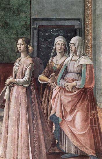 GHIRLANDAIO, Domenico Birth of St John the Baptist Norge oil painting art